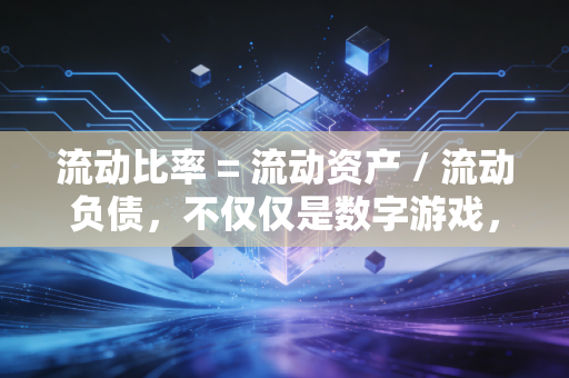 流动比率 = 流动资产 / 流动负债，不仅仅是数字游戏，更是企业生存的生死线