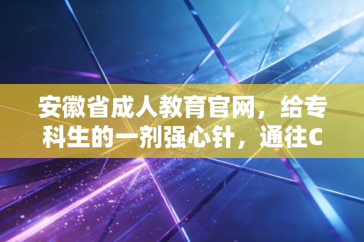 安徽省成人教育官网，给专科生的一剂强心针，通往CPA资格的隐形阶梯