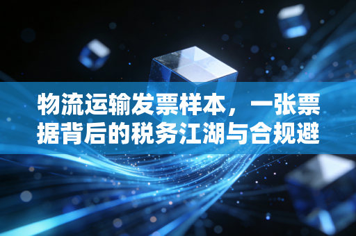 物流运输发票样本，一张票据背后的税务江湖与合规避坑指南