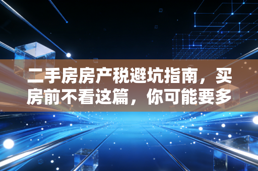 二手房房产税避坑指南，买房前不看这篇，你可能要多花一辆车的钱