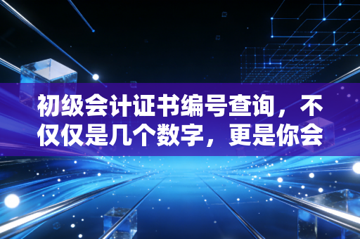 初级会计证书编号查询，不仅仅是几个数字，更是你会计生涯的身份证