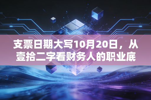 支票日期大写10月20日，从壹拾二字看财务人的职业底线