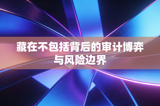 藏在不包括背后的审计博弈与风险边界