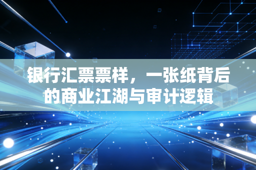 银行汇票票样，一张纸背后的商业江湖与审计逻辑