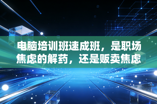 电脑培训班速成班，是职场焦虑的解药，还是贩卖焦虑的收割机？