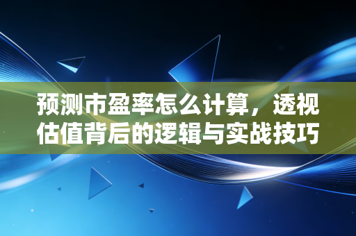 预测市盈率怎么计算，透视估值背后的逻辑与实战技巧