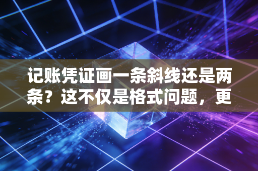 记账凭证画一条斜线还是两条？这不仅是格式问题，更是会计人的底线思维