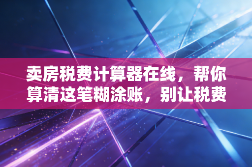 卖房税费计算器在线，帮你算清这笔糊涂账，别让税费成为交易拦路虎
