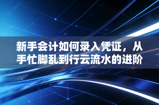 新手会计如何录入凭证，从手忙脚乱到行云流水的进阶之路