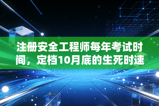 注册安全工程师每年考试时间，定档10月底的生死时速，你的备考节奏跟上了吗？