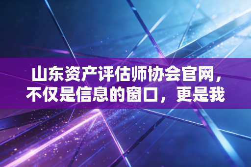 山东资产评估师协会官网，不仅是信息的窗口，更是我们评估师职业成长的精神家园