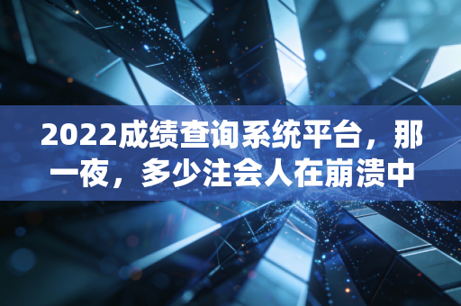 2022成绩查询系统平台，那一夜，多少注会人在崩溃中寻找希望