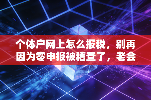 个体户网上怎么报税，别再因为零申报被稽查了，老会计教你几招保命符