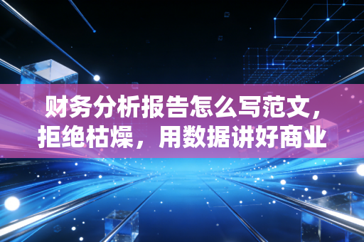 财务分析报告怎么写范文，拒绝枯燥，用数据讲好商业故事