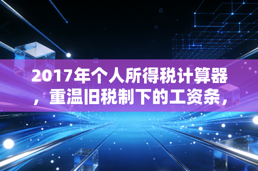 2017年个人所得税计算器，重温旧税制下的工资条，看懂你的钱去哪了