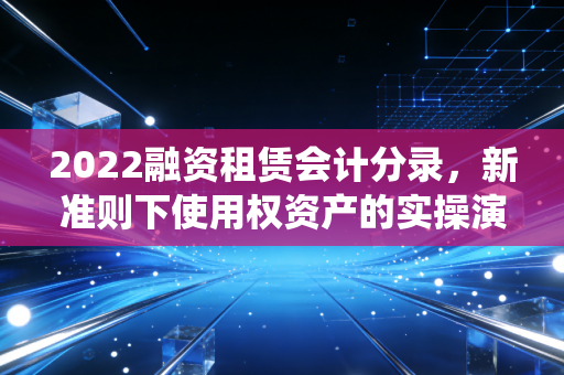 2022融资租赁会计分录，新准则下使用权资产的实操演绎与避坑指南