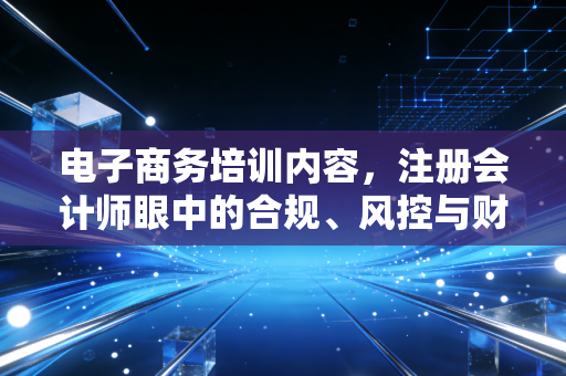 电子商务培训内容,注册会计师眼中的合规、风控与财务思维重塑