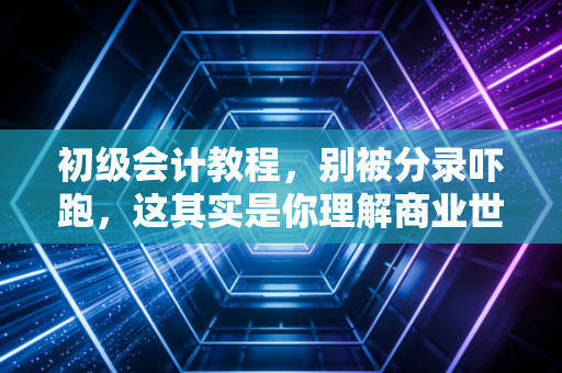 初级会计教程，别被分录吓跑，这其实是你理解商业世界的第一把钥匙
