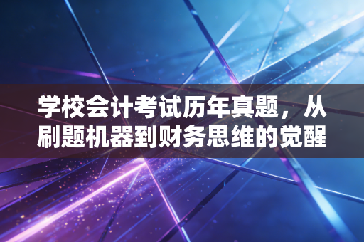 学校会计考试历年真题,从刷题机器到财务思维的觉醒之路