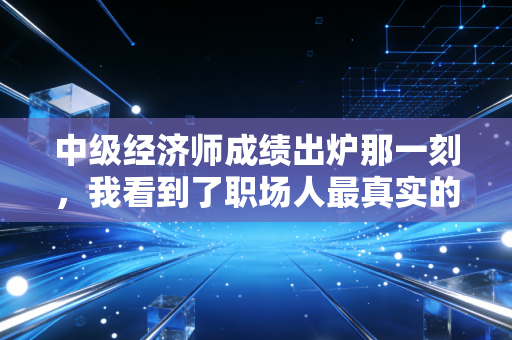 中级经济师成绩出炉那一刻，我看到了职场人最真实的焦虑与希望