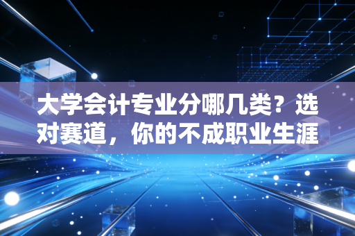 大学会计专业分哪几类?选对赛道,你的不成职业生涯才不会翻车