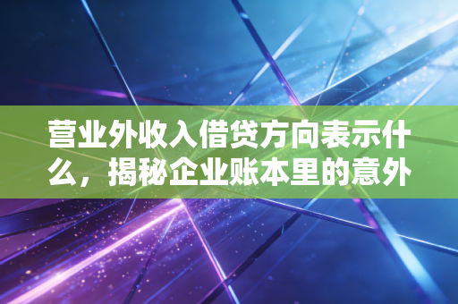 营业外收入借贷方向表示什么，揭秘企业账本里的意外之财与财务迷雾