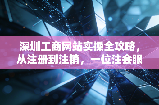 深圳工商网站实操全攻略,从注册到注销,一位注会眼中的数字化生存