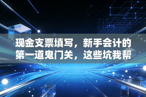 现金支票填写,新手会计的第一道鬼门关,这些坑我帮你踩平了