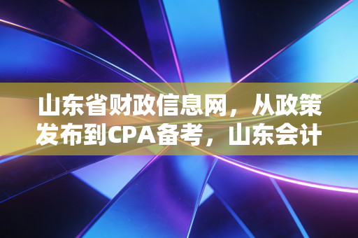 山东省财政信息网,从政策发布到CPA备考,山东会计人的隐形导师与职业风向标