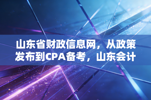 山东省财政信息网，从政策发布到CPA备考，山东会计人的隐形导师与职业风向标