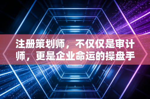 注册策划师，不仅仅是审计师，更是企业命运的操盘手