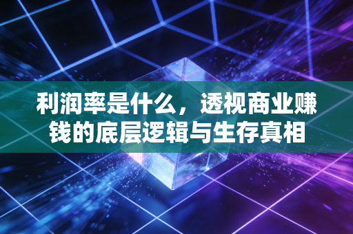 利润率是什么，透视商业赚钱的底层逻辑与生存真相
