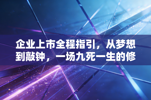 企业上市全程指引，从梦想到敲钟，一场九死一生的修行