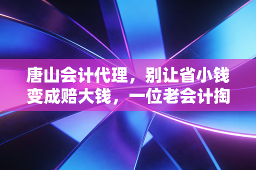 唐山会计代理，别让省小钱变成赔大钱，一位老会计掏心窝子的实话