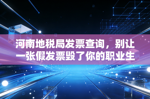 河南地税局发票查询,别让一张假发票毁了你的职业生涯,老会计的肺腑之言
