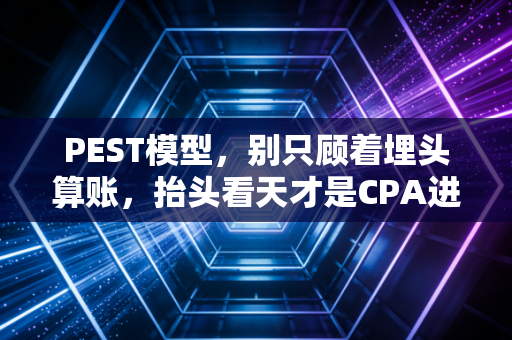PEST模型,别只顾着埋头算账,抬头看天才是CPA进阶的必经之路