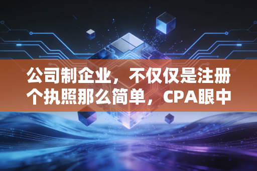 公司制企业，不仅仅是注册个执照那么简单，CPA眼中的创业避坑指南