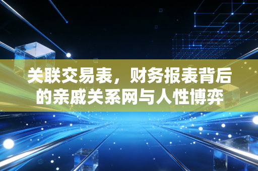 关联交易表，财务报表背后的亲戚关系网与人性博弈