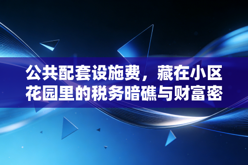 公共配套设施费,藏在小区花园里的税务暗礁与财富密码