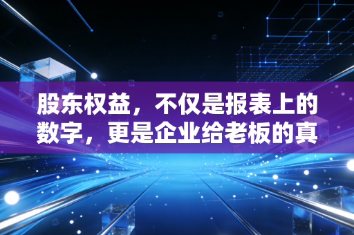 股东权益，不仅是报表上的数字，更是企业给老板的真爱承诺书