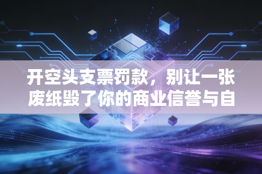 开空头支票罚款，别让一张废纸毁了你的商业信誉与自由