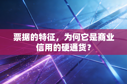 票据的特征,为何它是商业信用的硬通货?
