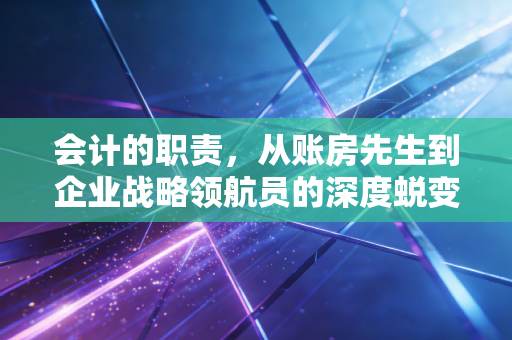 会计的职责，从账房先生到企业战略领航员的深度蜕变