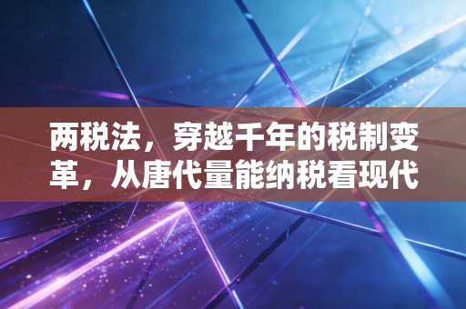 两税法,穿越千年的税制变革,从唐代量能纳税看现代税务逻辑