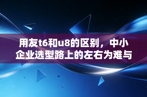 用友t6和u8的区别,中小企业选型路上的左右为难与破局之道