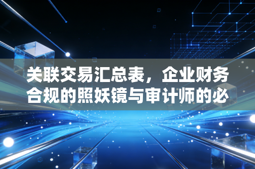 关联交易汇总表，企业财务合规的照妖镜与审计师的必争之地