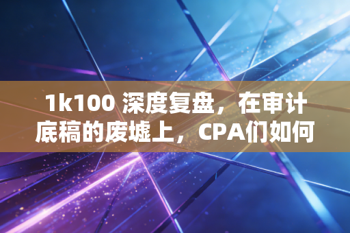 1k100 深度复盘,在审计底稿的废墟上,CPA们如何重建职业信仰与生活秩序