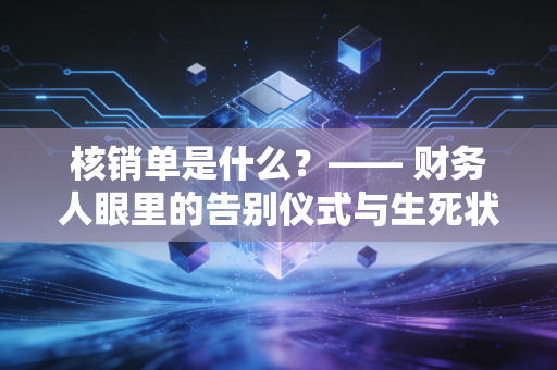 核销单是什么？—— 财务人眼里的告别仪式与生死状