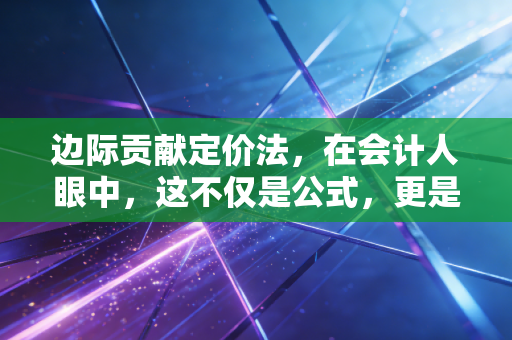 边际贡献定价法,在会计人眼中,这不仅是公式,更是生存的艺术