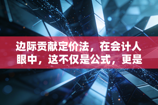 边际贡献定价法，在会计人眼中，这不仅是公式，更是生存的艺术